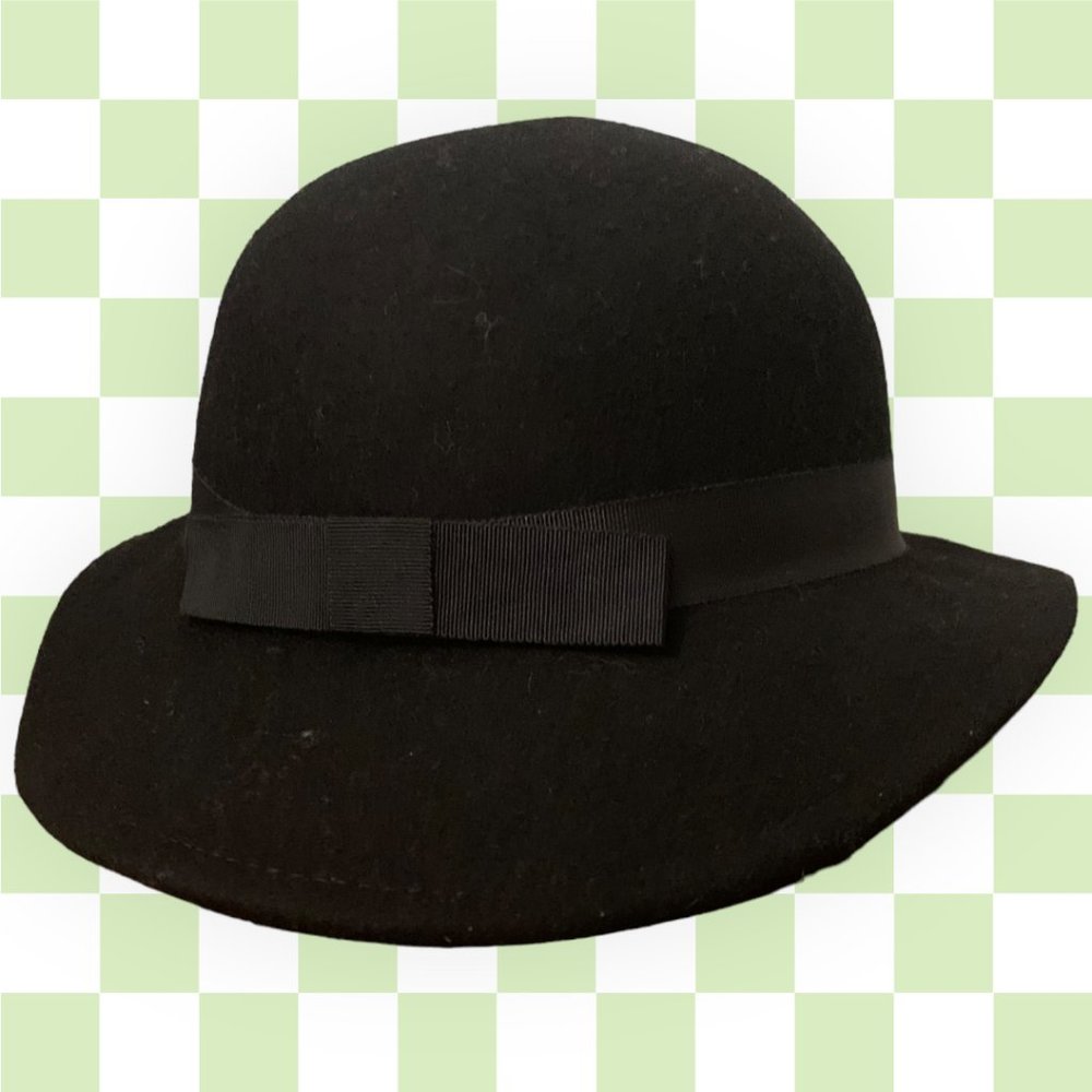 Vintage Arlin black felted wool hat